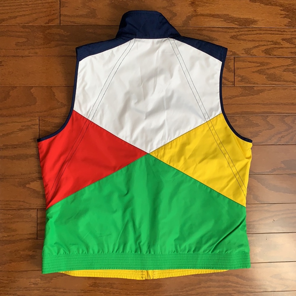 Vintage Lauren Ralph Lauren Reversible Color Block Zip Up Vest 90s Sporty large - Picture 8 of 14